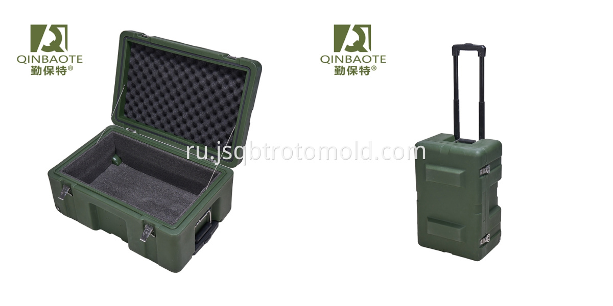 Rotomolded rolling suitcase